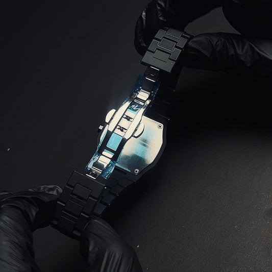 Black Arabic Aura Watch - Carbon Fiber Case