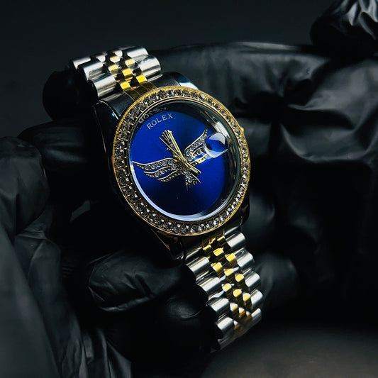 Rolex-Inspired Eagle Watch – Blue dial Two-Tone