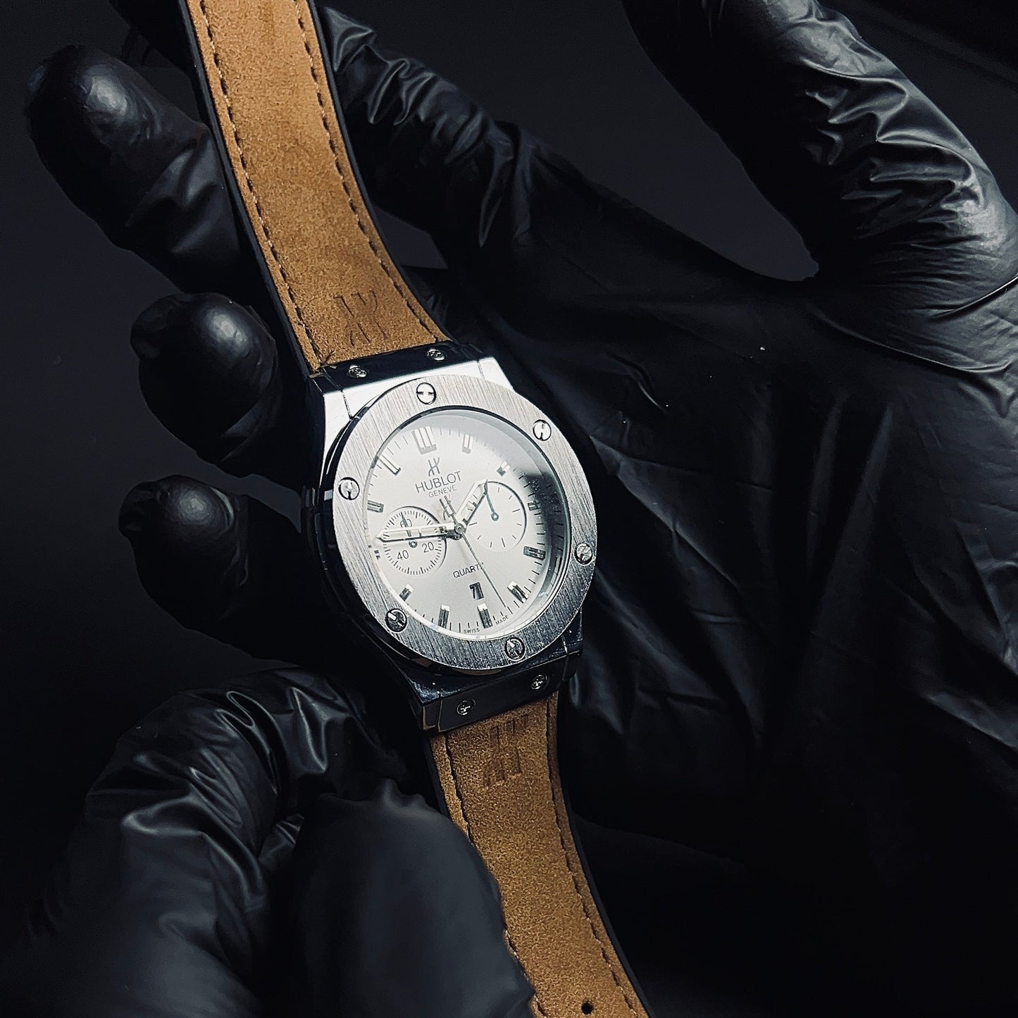 Hublot Geneve - brown strap watch