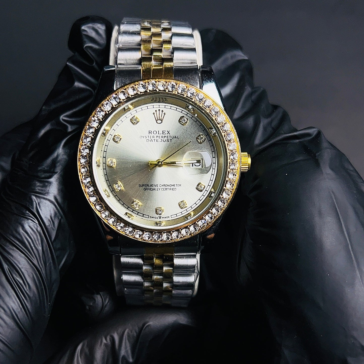 Rolex Oyster Perpetual Datejust - gold Dial two tone