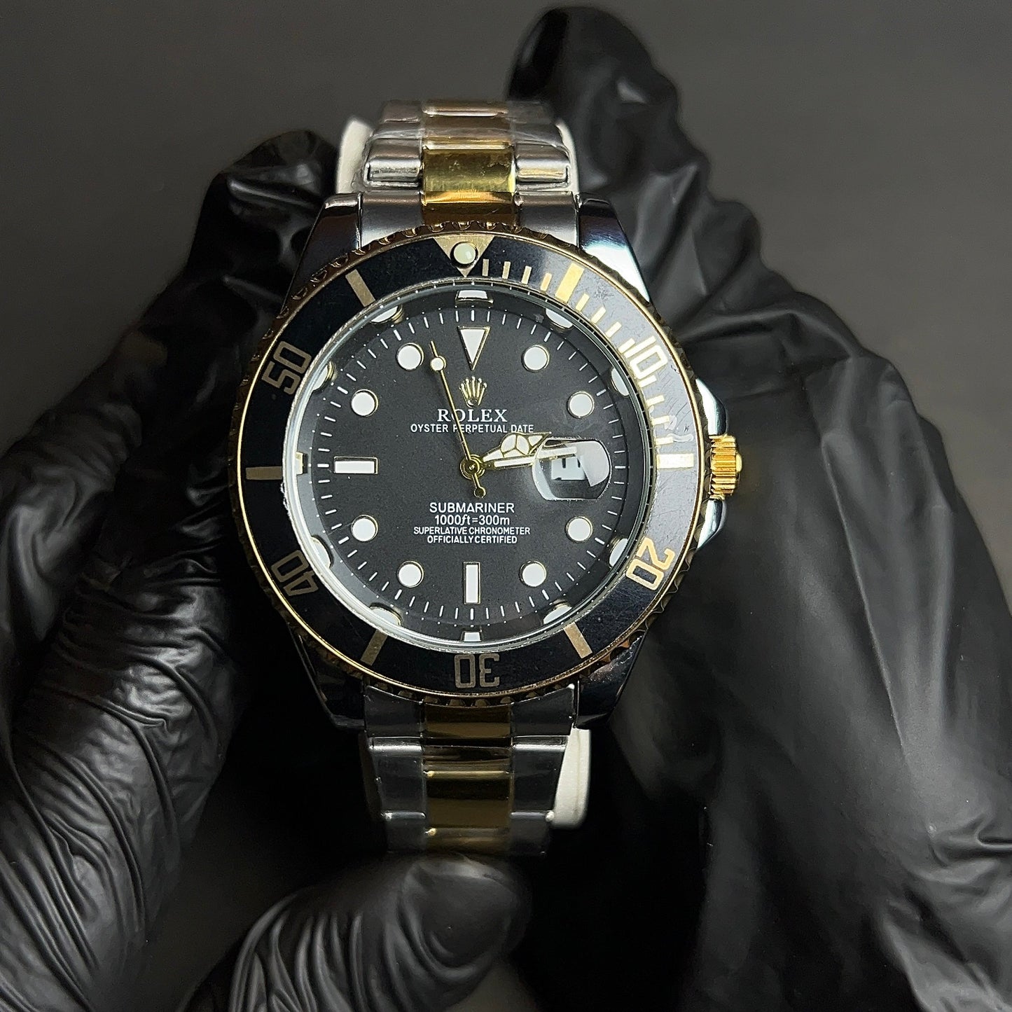 Rolex Submariner Black Dial Two-Tone Gold with Date
