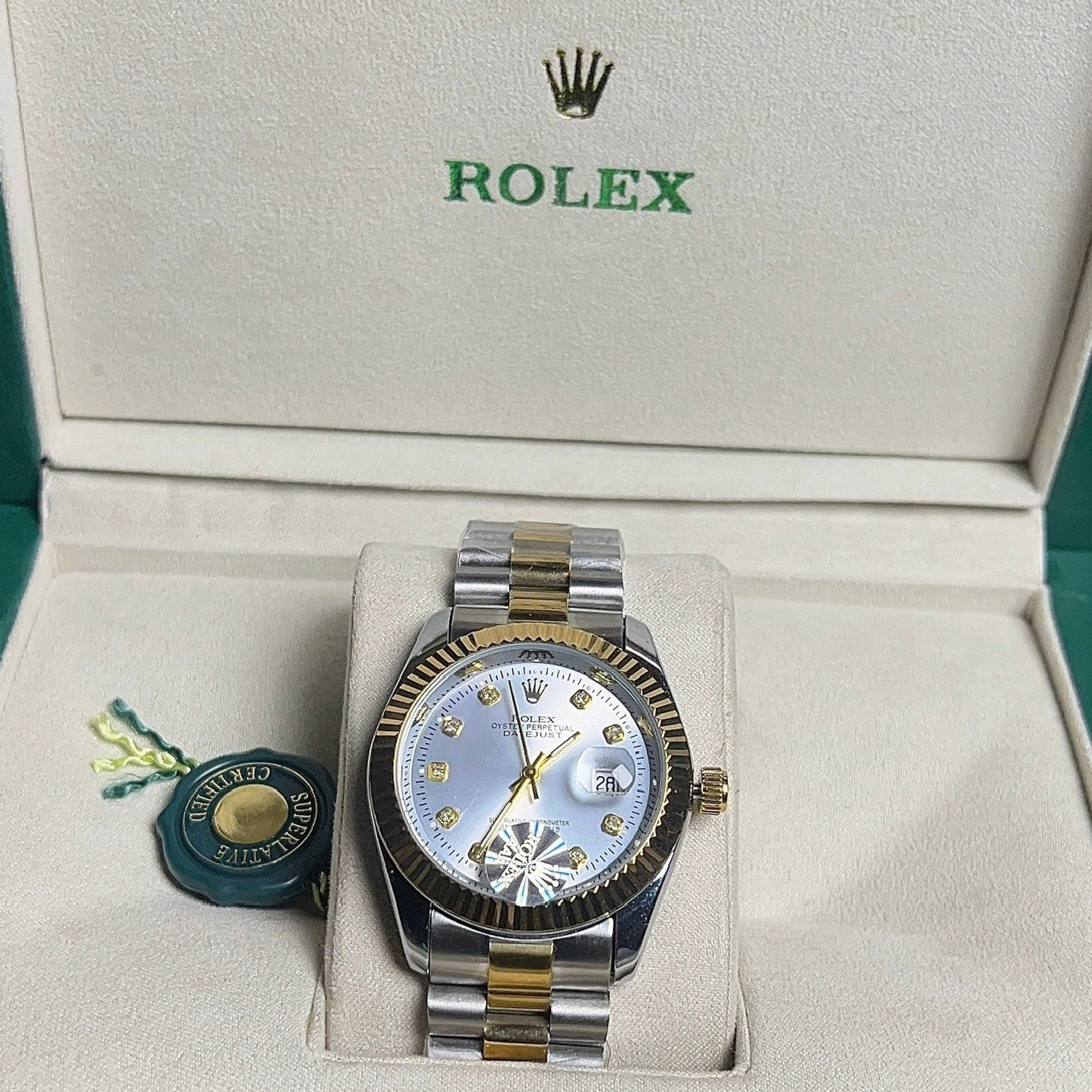 Rolex Oyster Perpetual Datejust - White Dial two tone