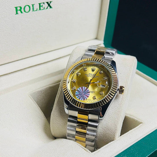 Rolex Oyster Perpetual Datejust - Golden Dial two tone