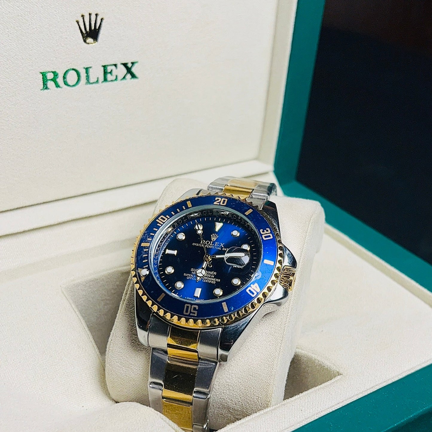 Rolex Submariner Blue Dial Two-Tone Gold with Date