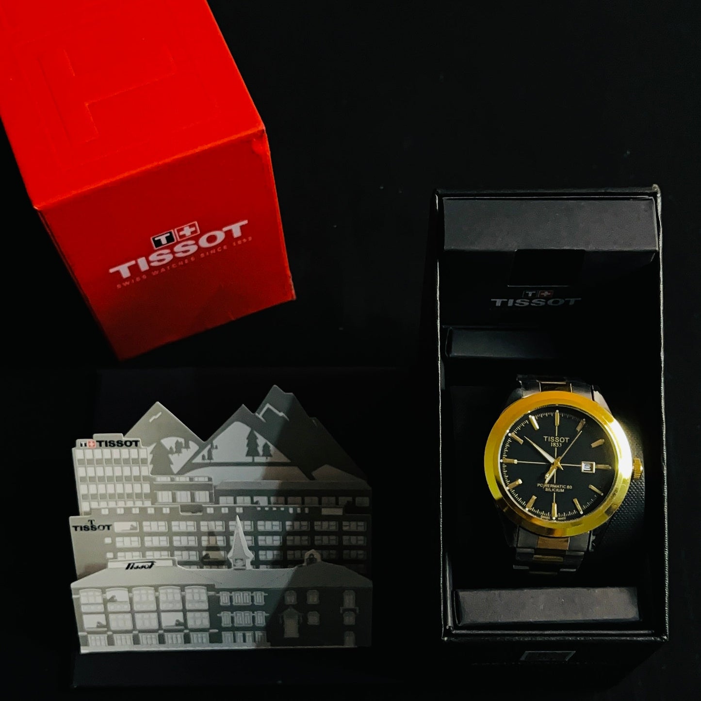 TISSOT gentleman prx black dial two tone