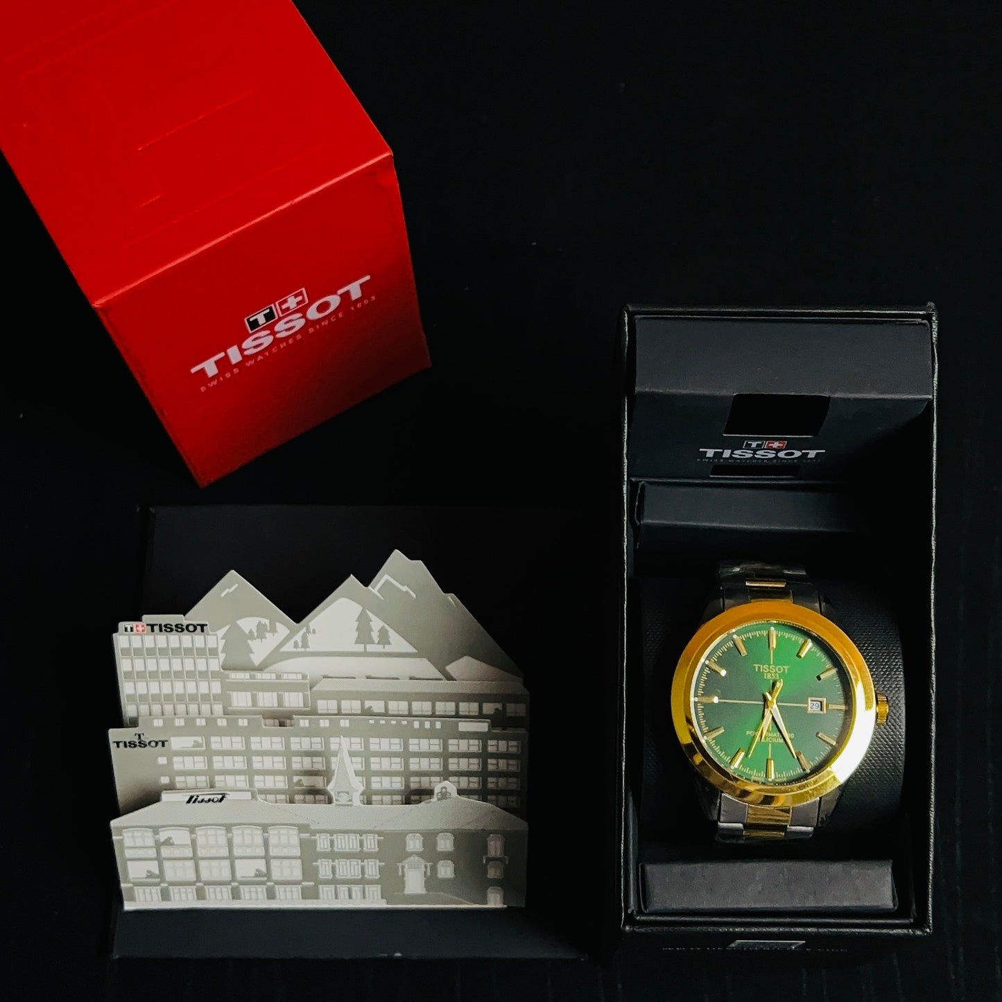 TISSOT gentleman prx green dial two tone