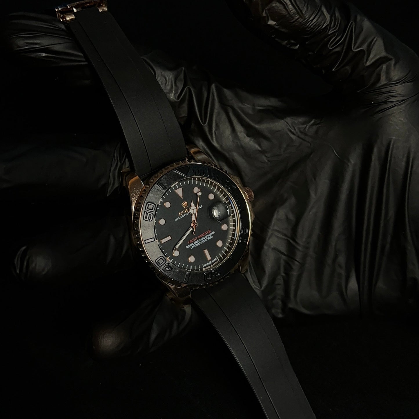Rolex Yatch Master - Rose gold (silicone straps)