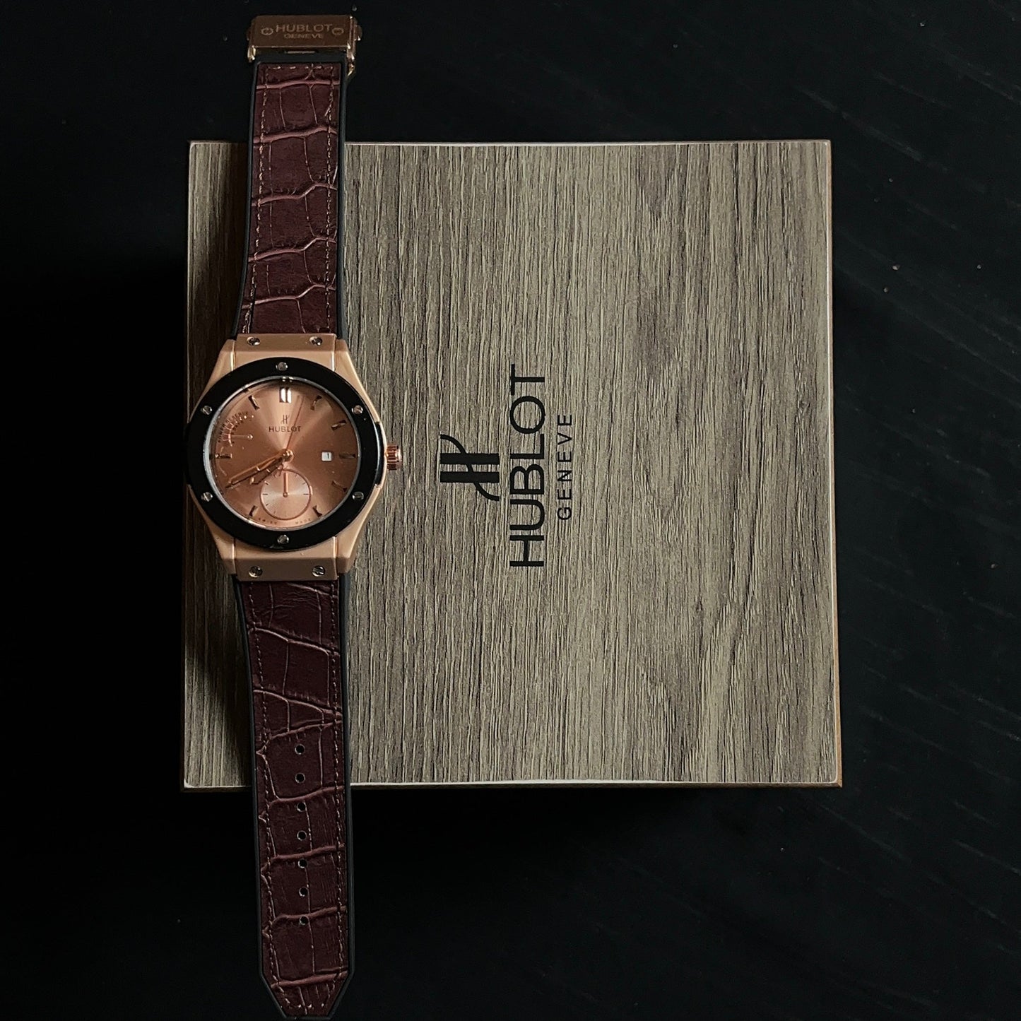 Hublot Geneve - copper dial watch
