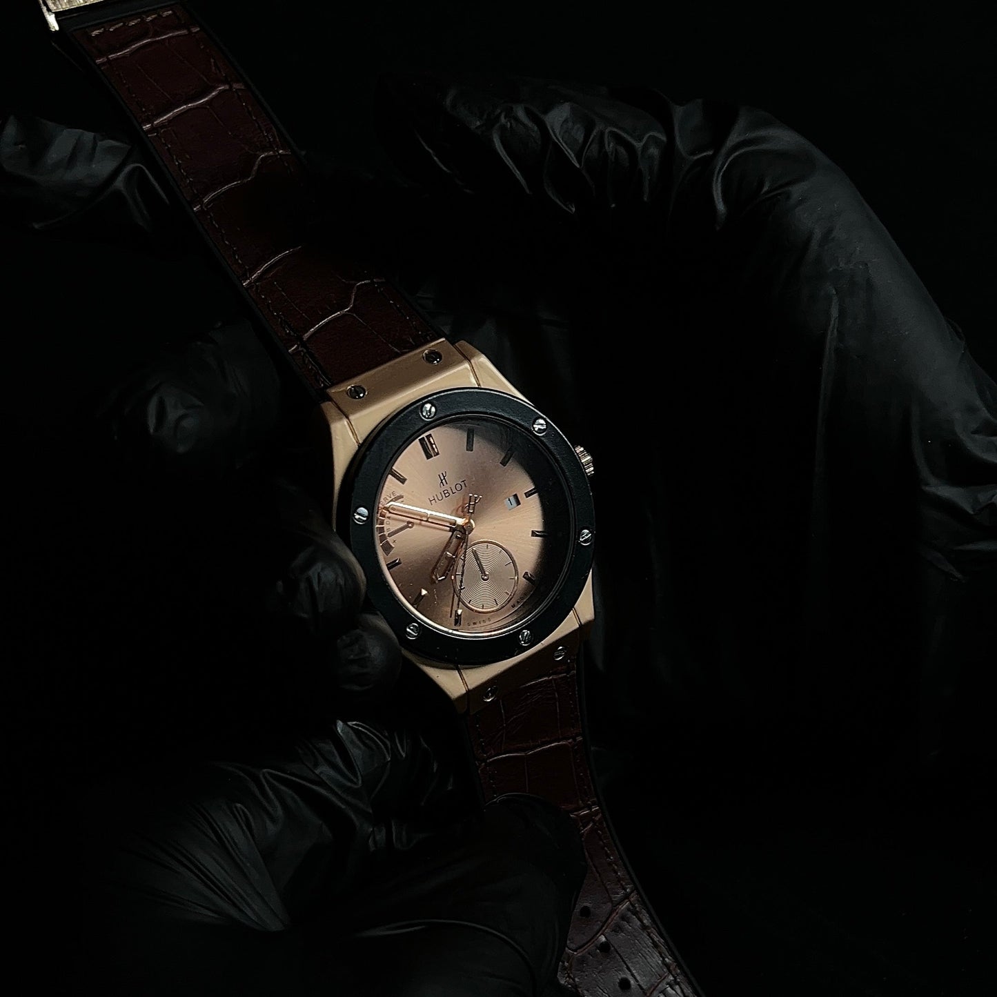 Hublot Geneve - copper dial watch