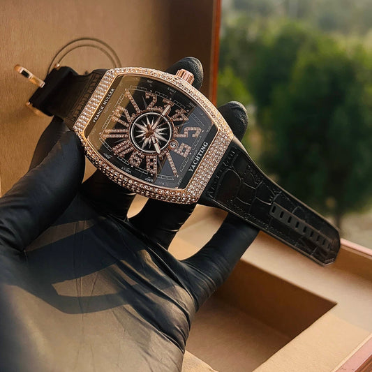 Franck Muller Iced Black & Gold Watch