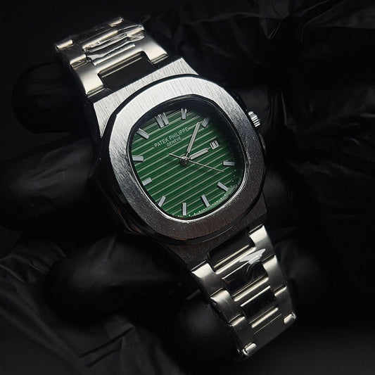 Patek Philippe Geneve with green dial with date