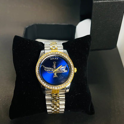 Rolex-Inspired Eagle Watch – Blue dial Two-Tone