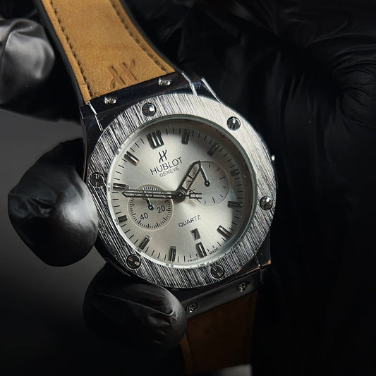 Hublot Geneve -  brown strap watch