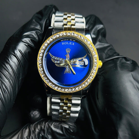 Rolex-Inspired Eagle Watch – Blue dial Two-Tone