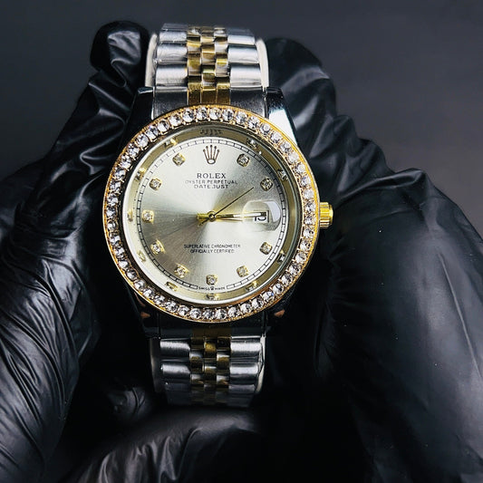 Rolex Oyster Perpetual Datejust - gold Dial two tone
