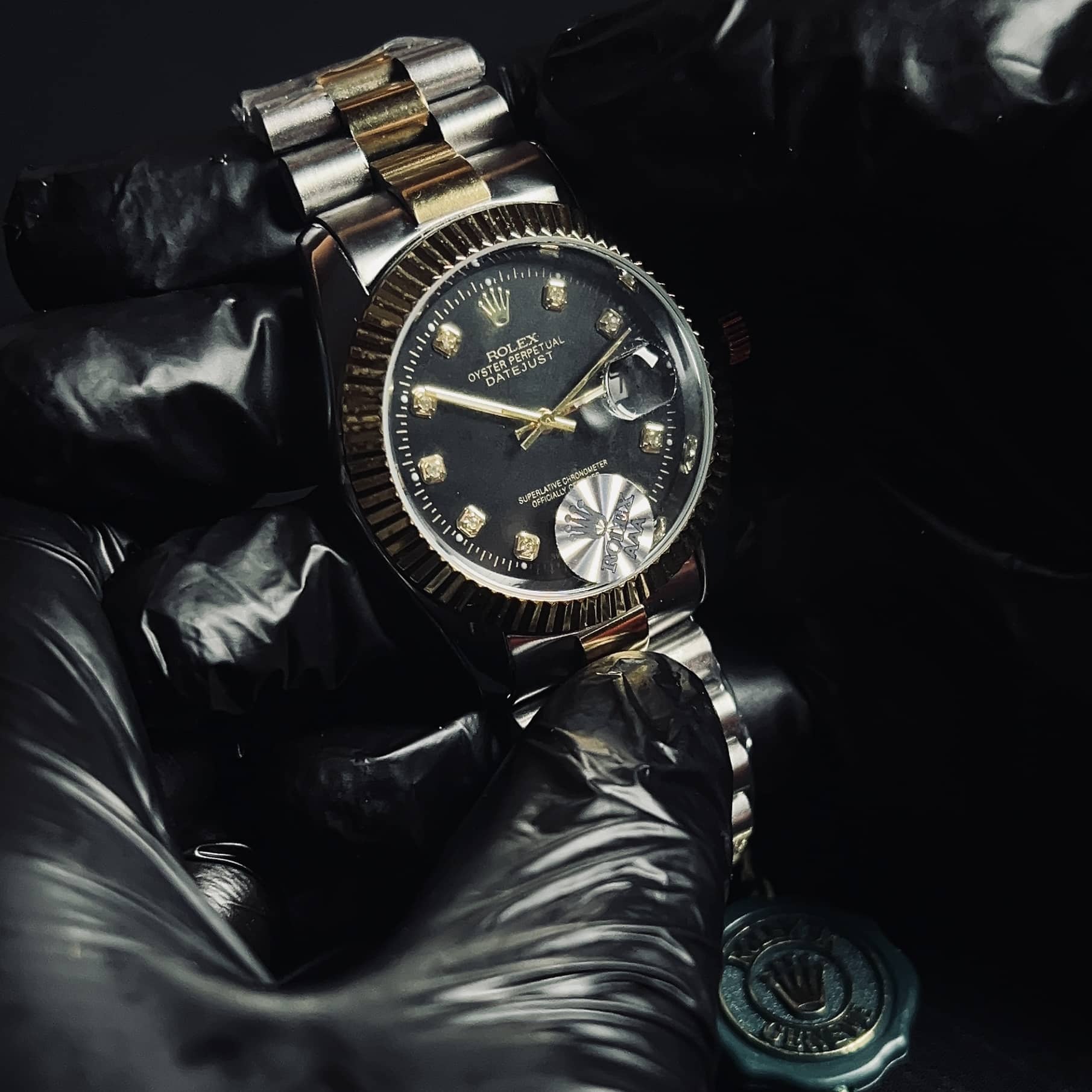 Rolex Oyster Perpetual Datejust - Black Dial two tone