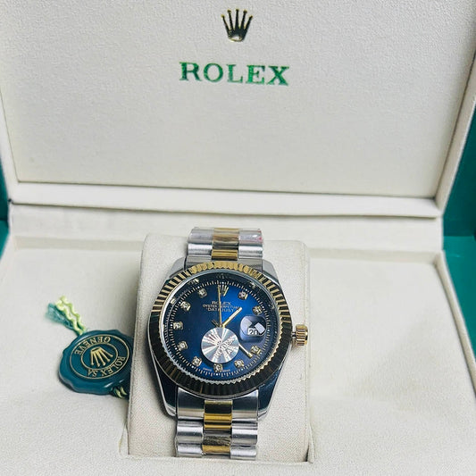 Rolex Oyster Perpetual Datejust - Blue Dial two tone
