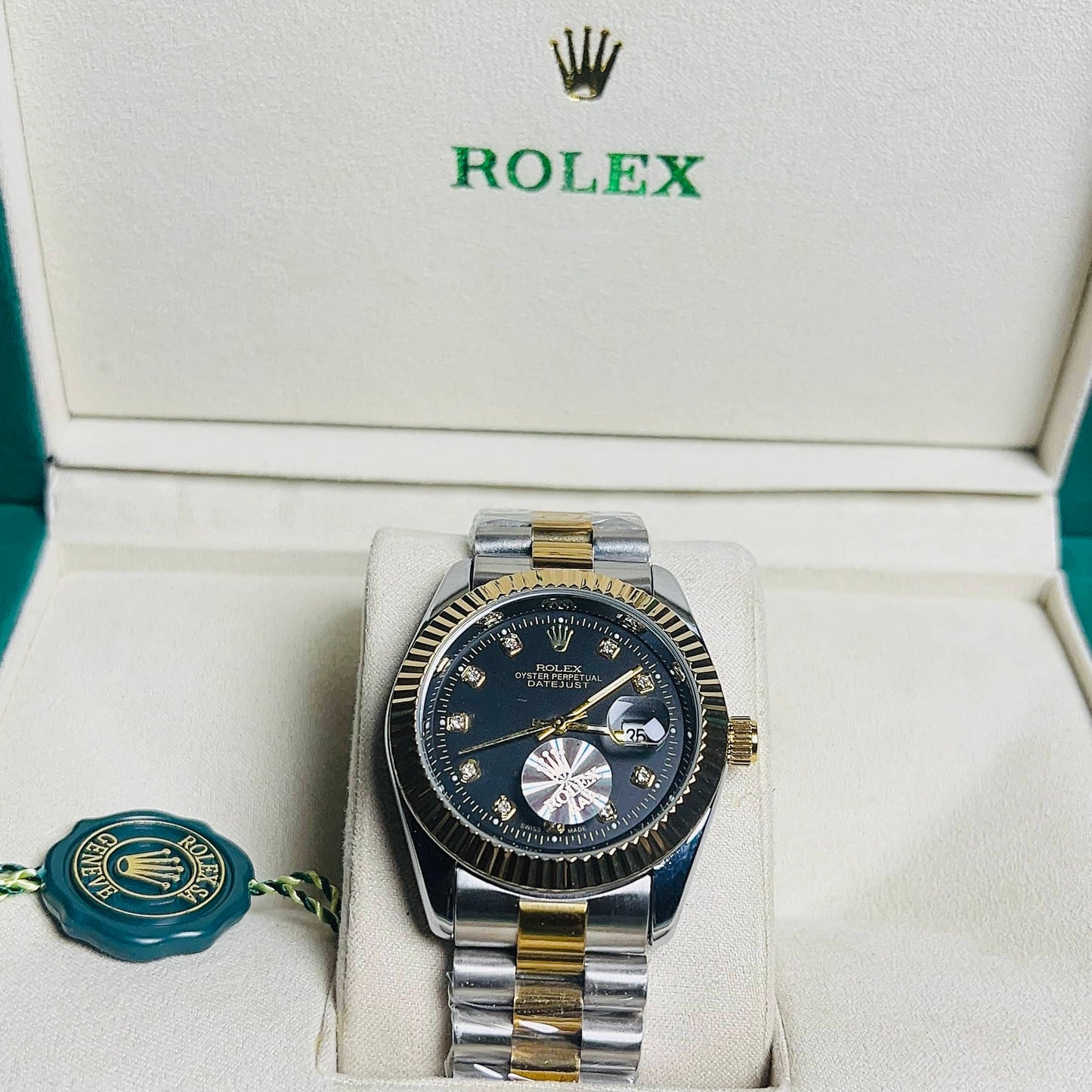 Rolex Oyster Perpetual Datejust - Black Dial two tone