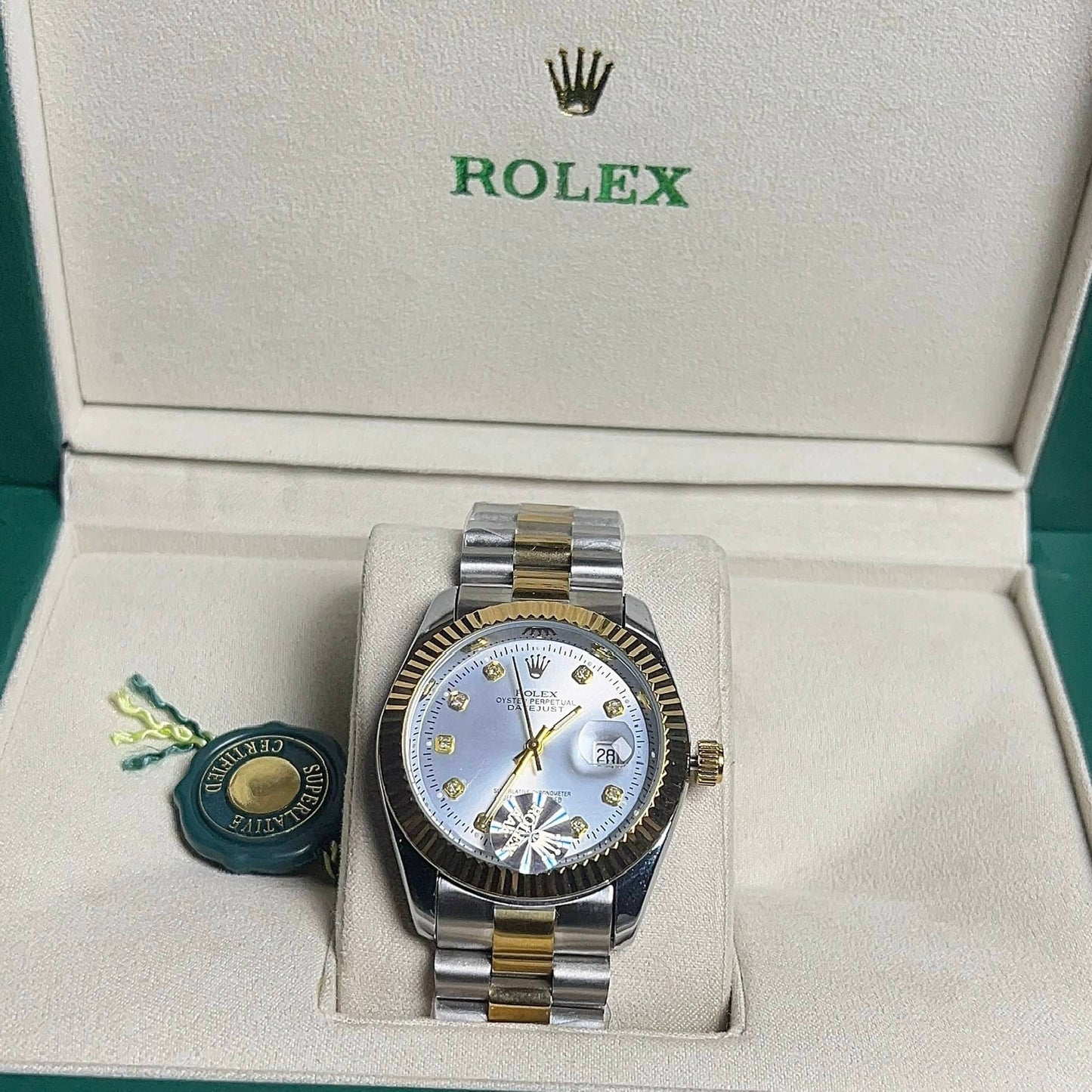 Rolex Oyster Perpetual Datejust - White Dial two tone