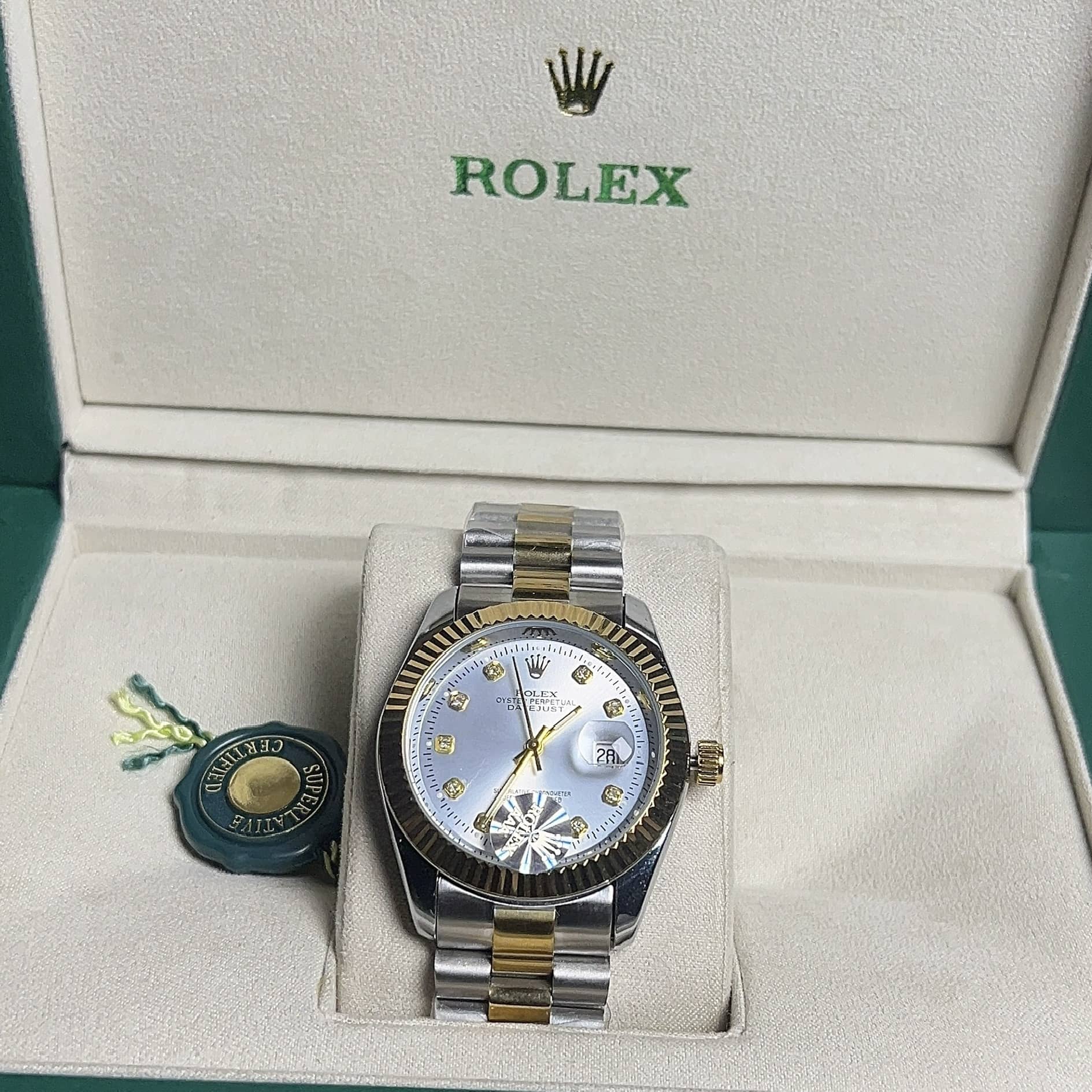 Rolex Oyster Perpetual Datejust - White Dial two tone
