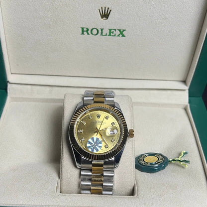 Rolex Oyster Perpetual Datejust - Golden Dial two tone