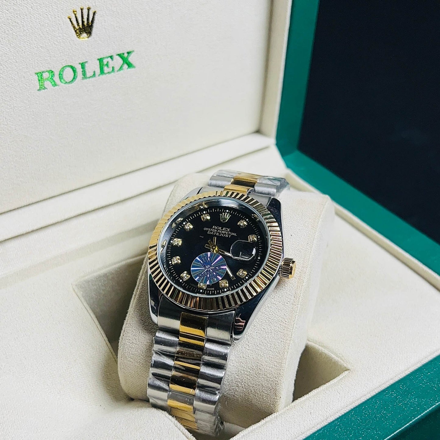 Rolex Oyster Perpetual Datejust - Black Dial two tone