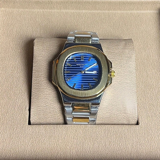 Patek Philippe Geneve twotone with blue dial with date