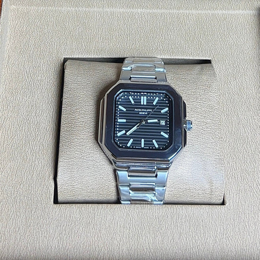 Patek Philippe Cubitus with black dial with date