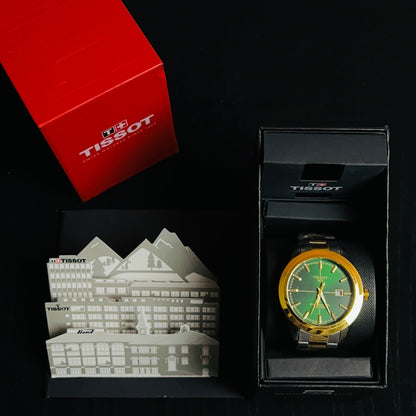 TISSOT gentleman prx green dial two tone