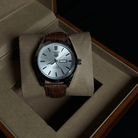 Tag Heuer Silver Dial Watch – Day & Date Display