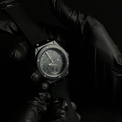 Hublot Geneve Matte Black Dial Watch