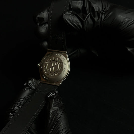 Hublot Geneve - Black dial silver case watch