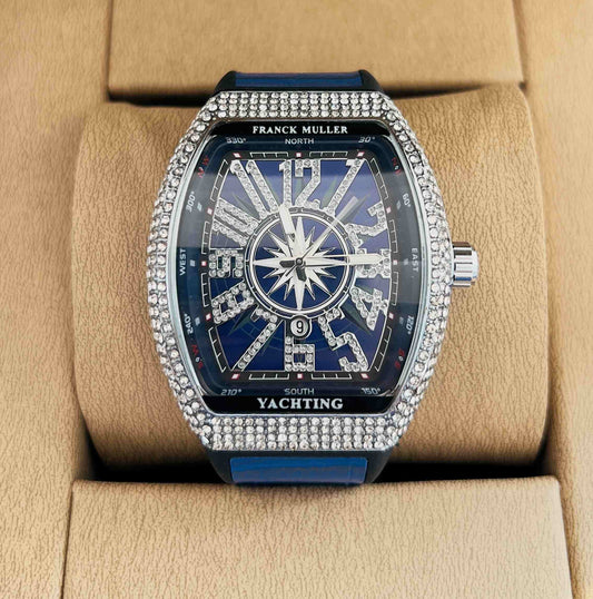 Franck Muller Iced Blue & Silver Watch
