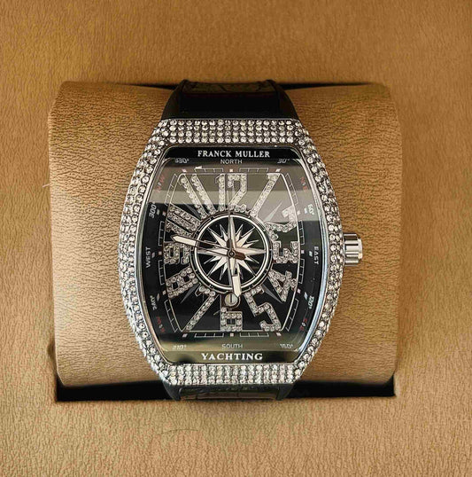 Franck Muller Iced Black & Silver Watch