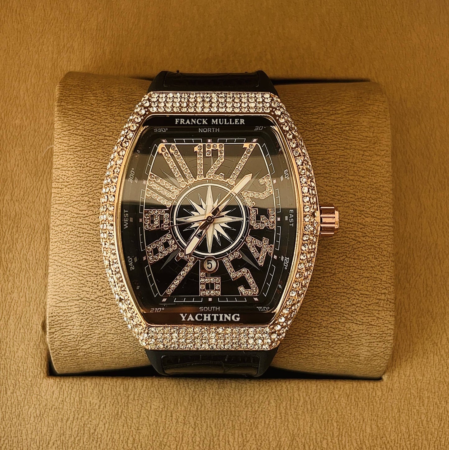 Franck Muller Iced Black & Gold Watch