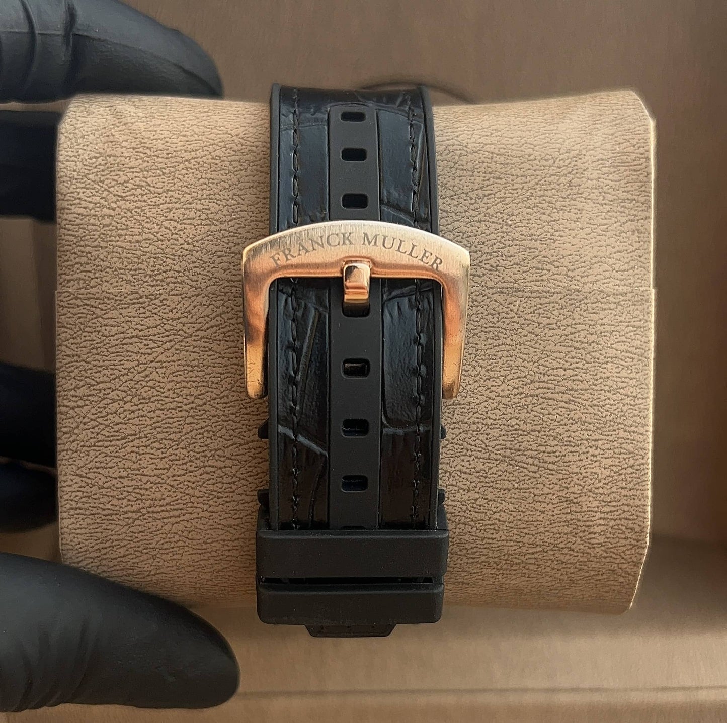 Franck Muller Iced Black & Gold Watch