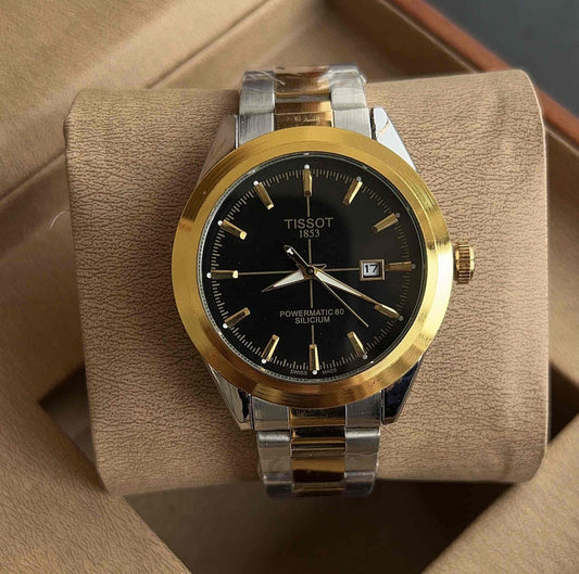 Tissot Gentleman PRX Black Dial TwoTone Watch