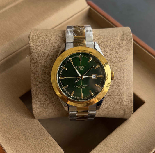 Tissot Gentleman PRX Green Dial TwoTone Watch
